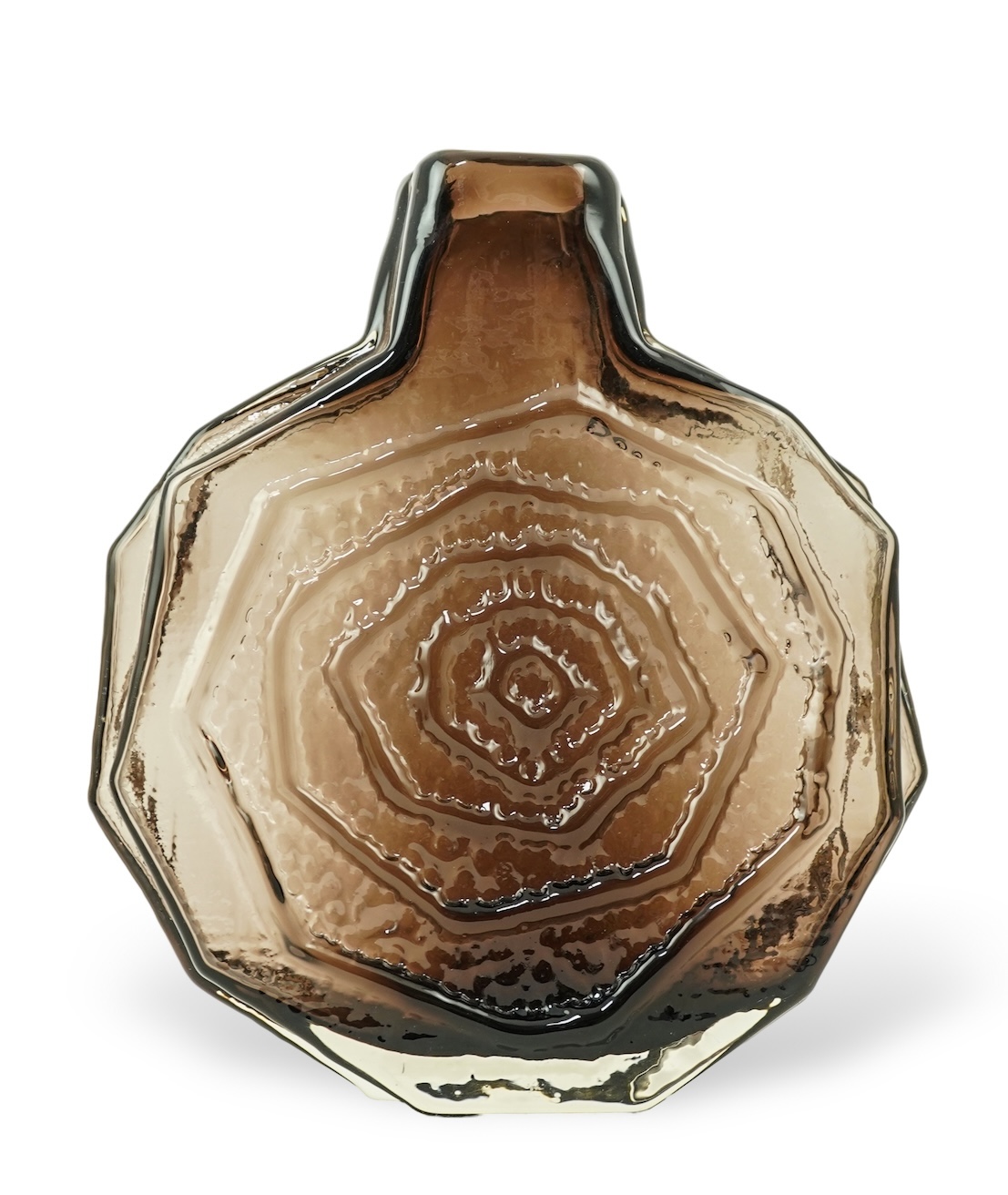 Whitefriars: A Textured range 'Banjo' vase designed by Geoffrey Baxter